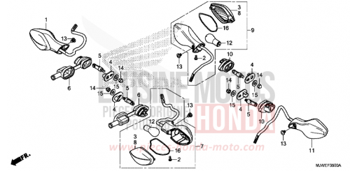 CLIGNOTANT CBR500RAH de 2017